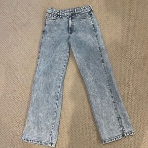 Target Art Class Mid Rise Light Wash Wide Leg Jeans with side slit